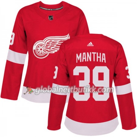 Detroit Red Wings Hockeydrakt Anthony Mantha 39 2017-2018 Rød Adidas Authentic - Dame